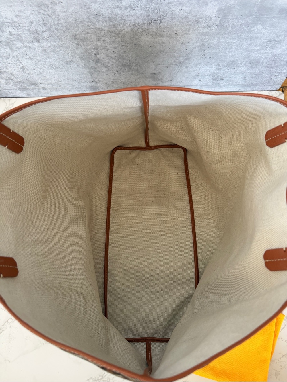 Goyard Brown/Tan Saint Louis Tote with Goyardine Pattern - Picture 3 of 4